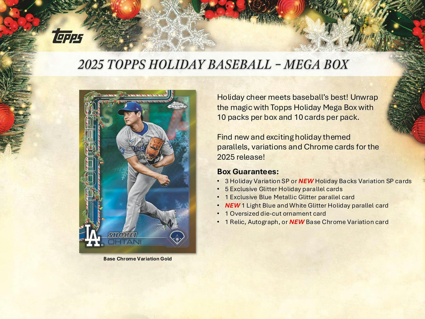 Topps Holiday Baseball Mega Box 2025