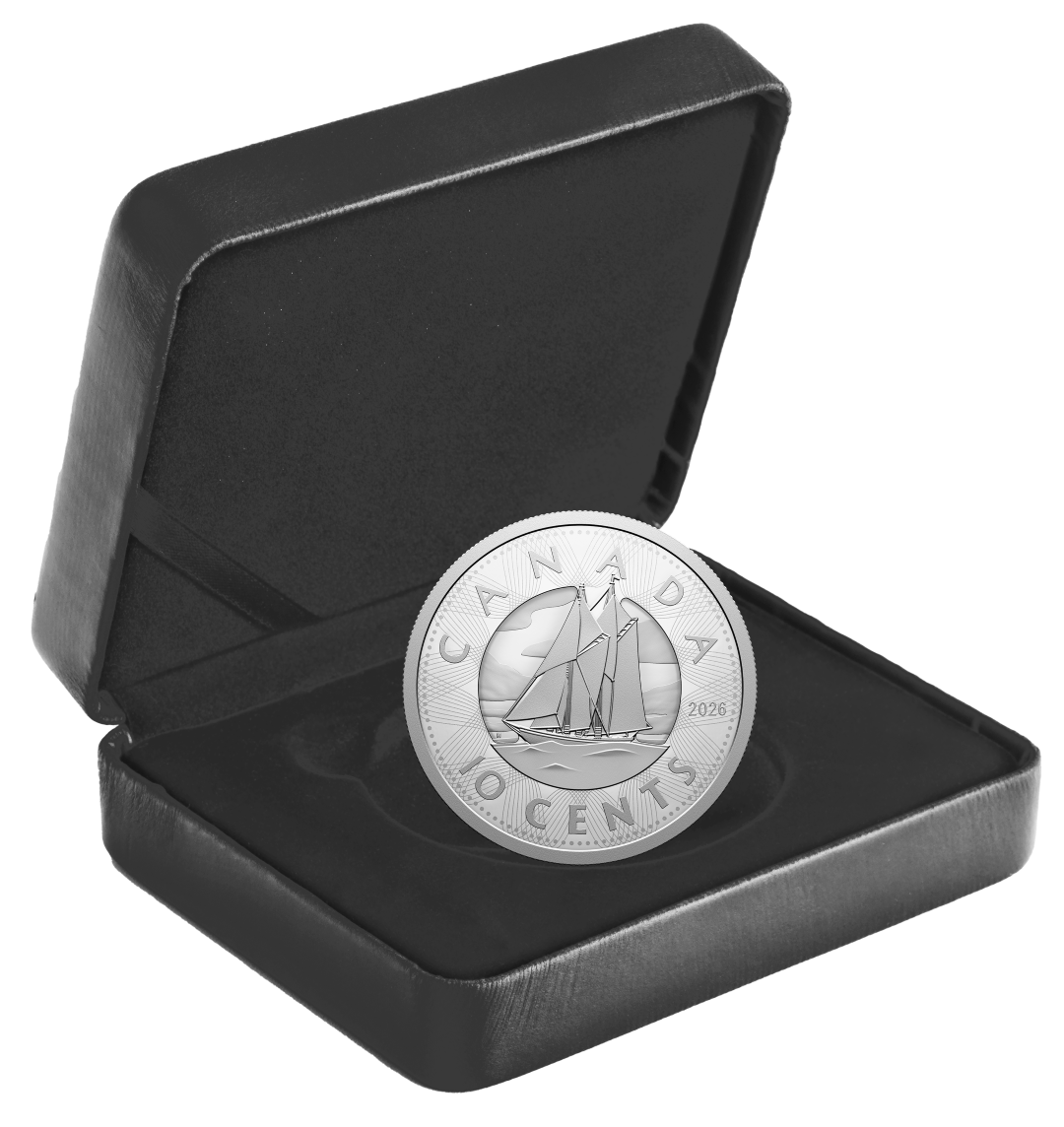 2026 Pure Silver 10-cent Fine Silver Coin Multilayered Bluenose (253261)