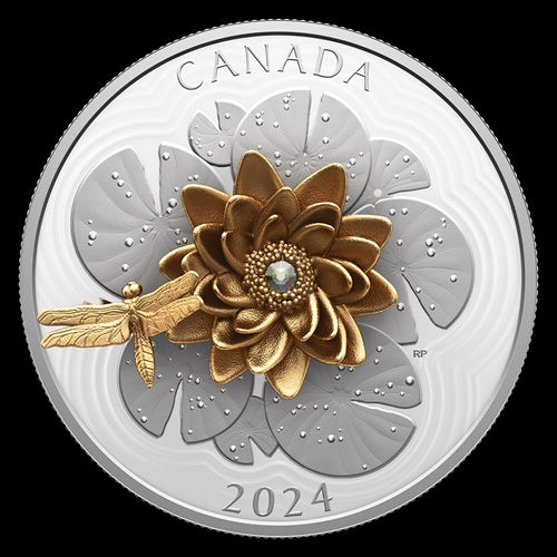 The Dragonfly and the Bloom - 5 oz. Pure Silver Coin (247254)