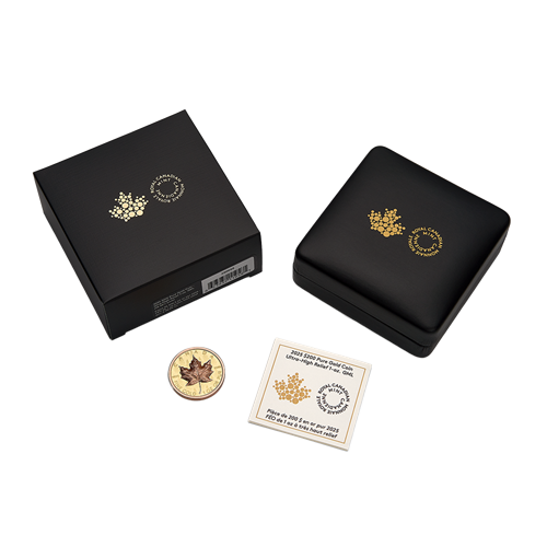 Gold Maple Leaf – Pure Gold Ultra-High Relief Coin (2025)(250695)