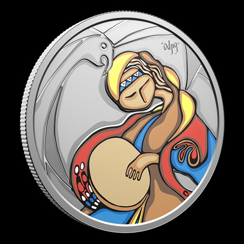 2025 $20 38mm 9999Ag Coin - Folk Singer by Daphne Odjig