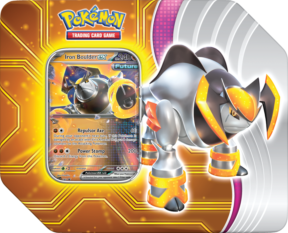 Pokemon TCG Paradox Destinies Tin - Iron Boulder ex