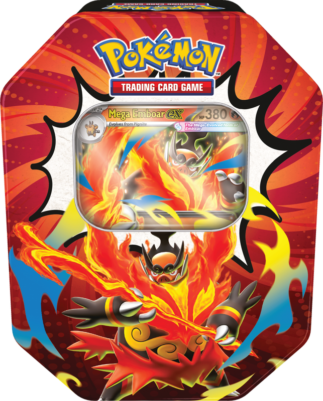 Pokemon TCG Mega Evolution Ascended Heroes Tin Emboar ex (EN)