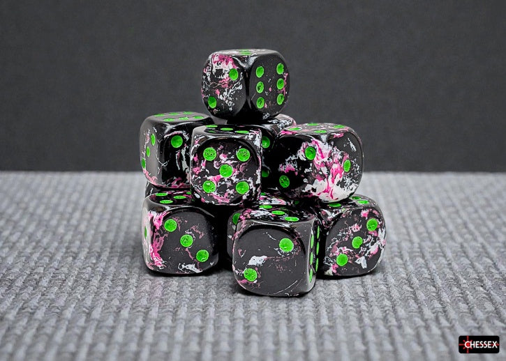Chessex Brush™ Paintball™/green 16mm Dice Block™ (24614)