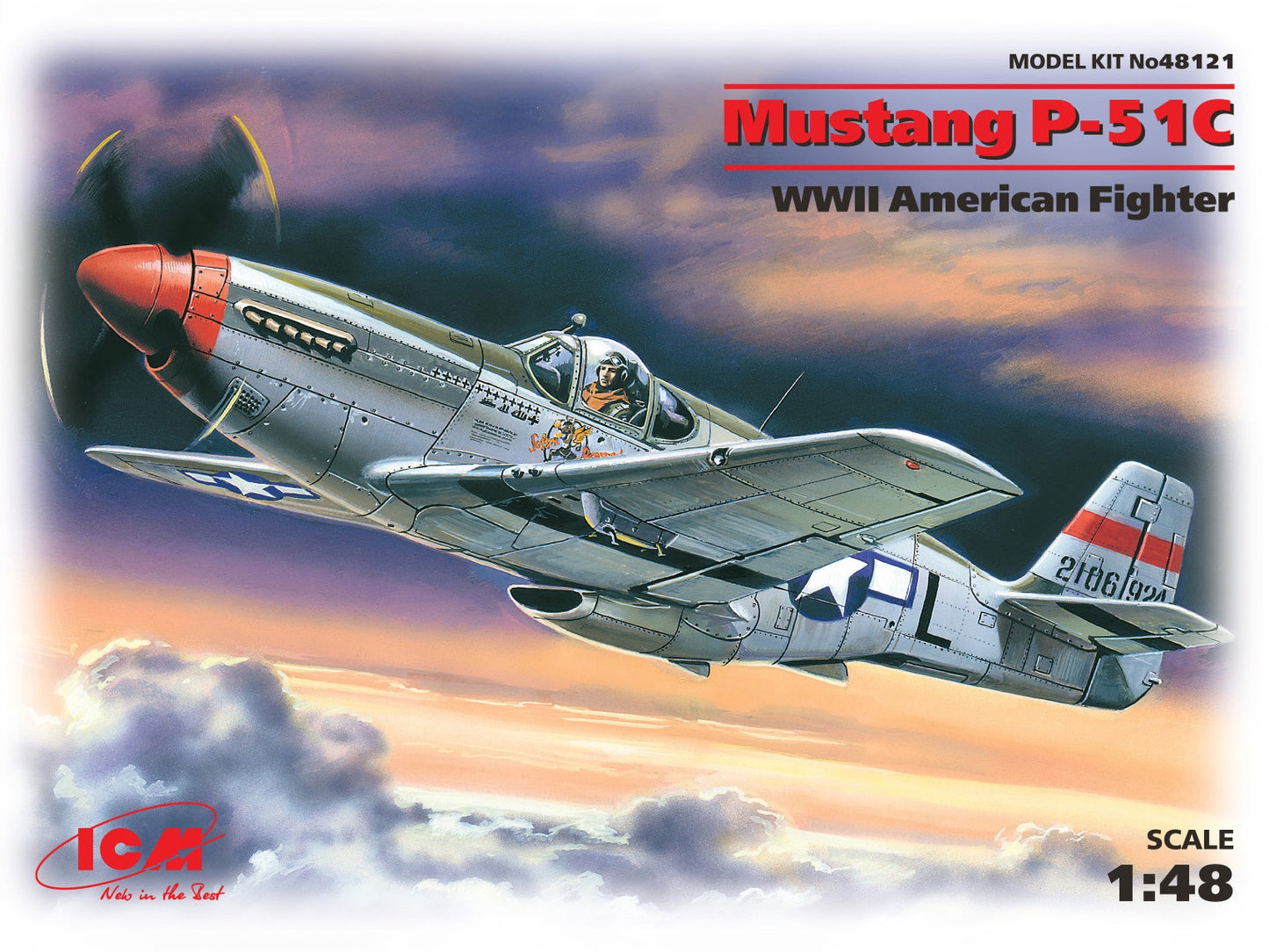 ICM 1/48 Mustang P-51C, WWII American Fighter