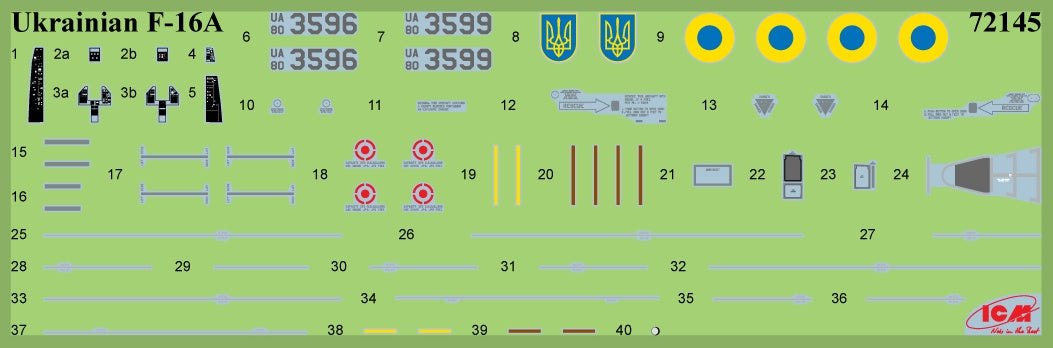 ICM 1/72 F-16AM of Ukrainian Air Forces with PAG-14