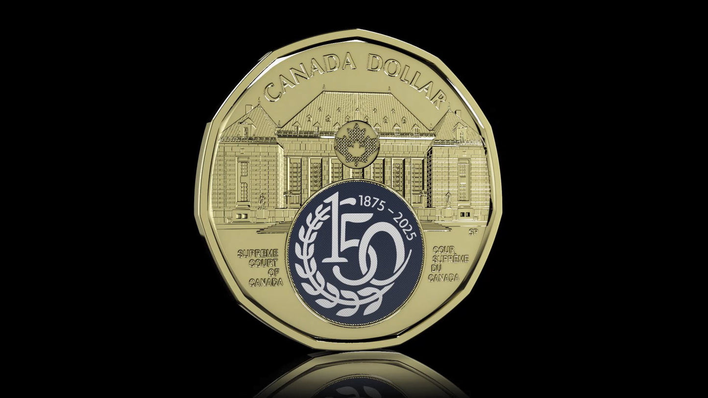 2025 $1 150th Anniversary of the Supreme Court of Canada Colourized Special Wrap Roll