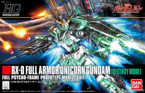 Bandai n° 178 Full Armor Unicorn Gundam (mode Destroy) UC - HGUC 1/144