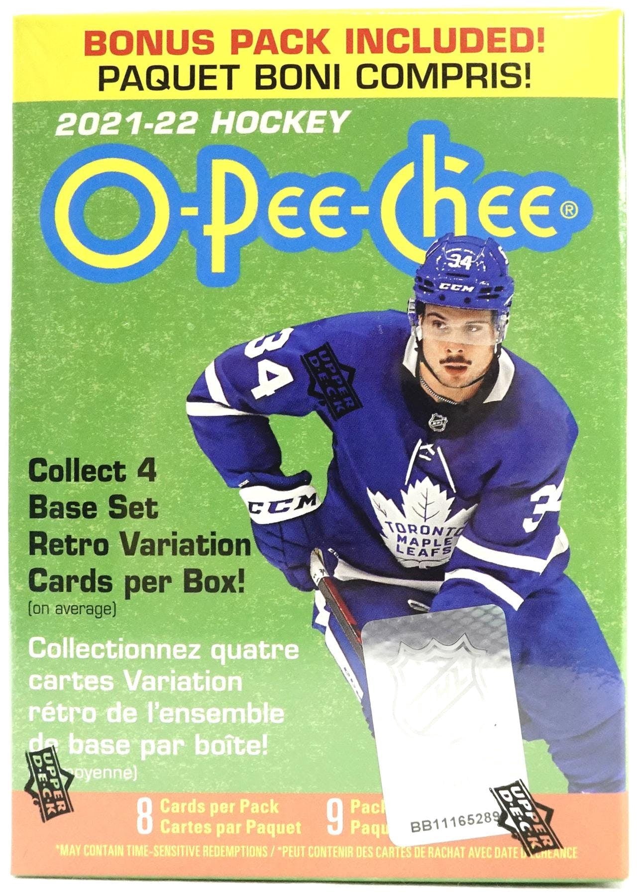 Upper Deck 2021/22 O-Pee-Chee Hockey 8-Pack Blaster Box