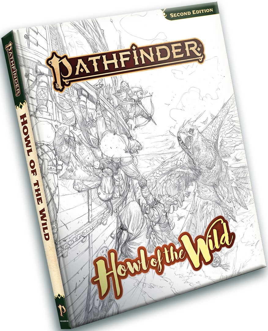 Pathfinder 2e Howl Of The Wild Sketch Cover Edition
