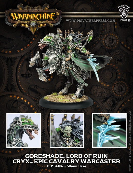Cryx Goreshade Lord Of Ruin Cavalry Epic Warcaster - PIP 34106