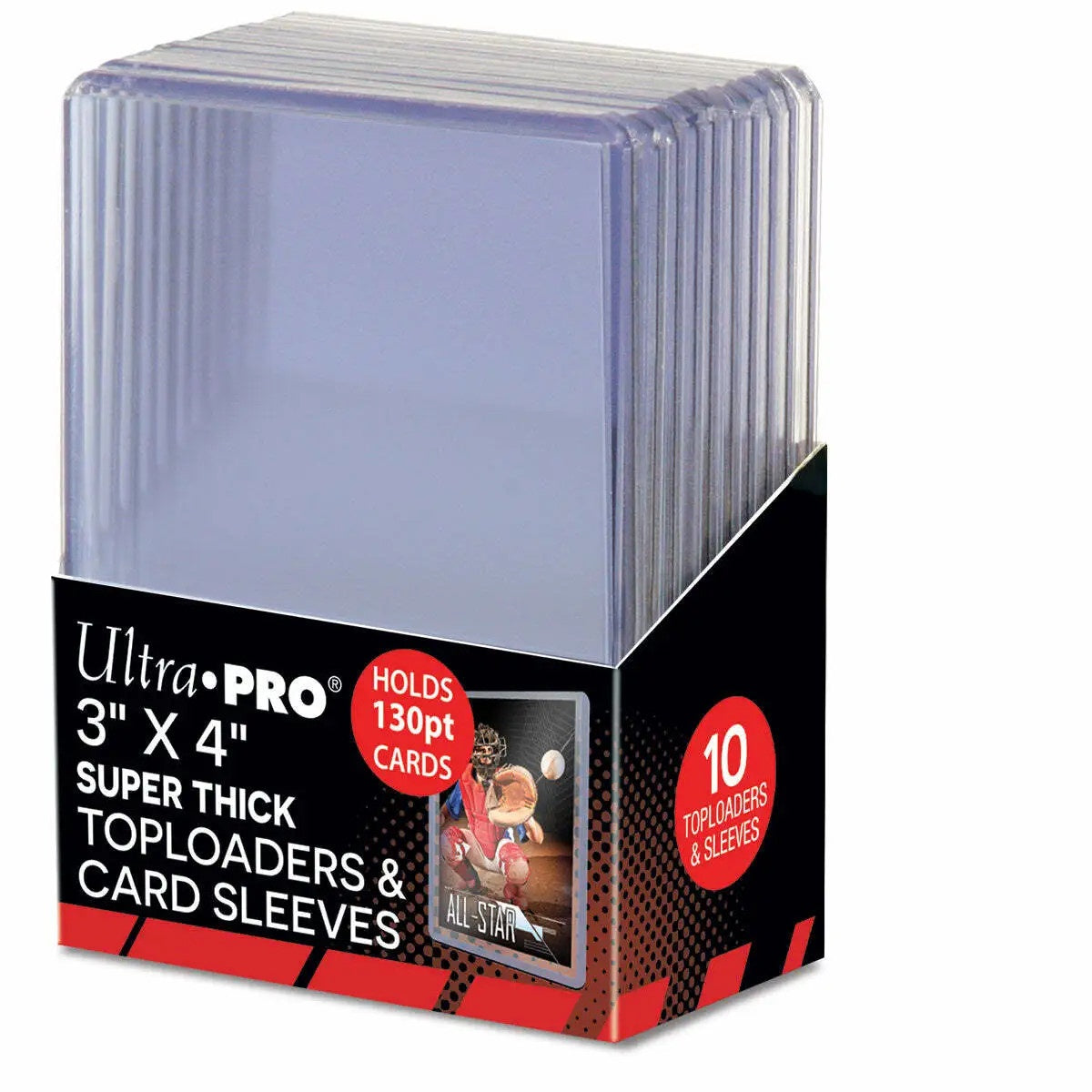 Ultra Pro Toploads 3x4 130 Pt Thick Combo 10ct