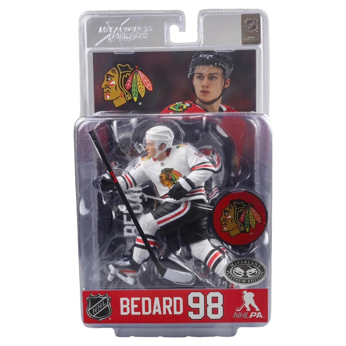 Mcfarlane Nhl Sportspicks - Connor Bedard (blackhawks) White Case hit