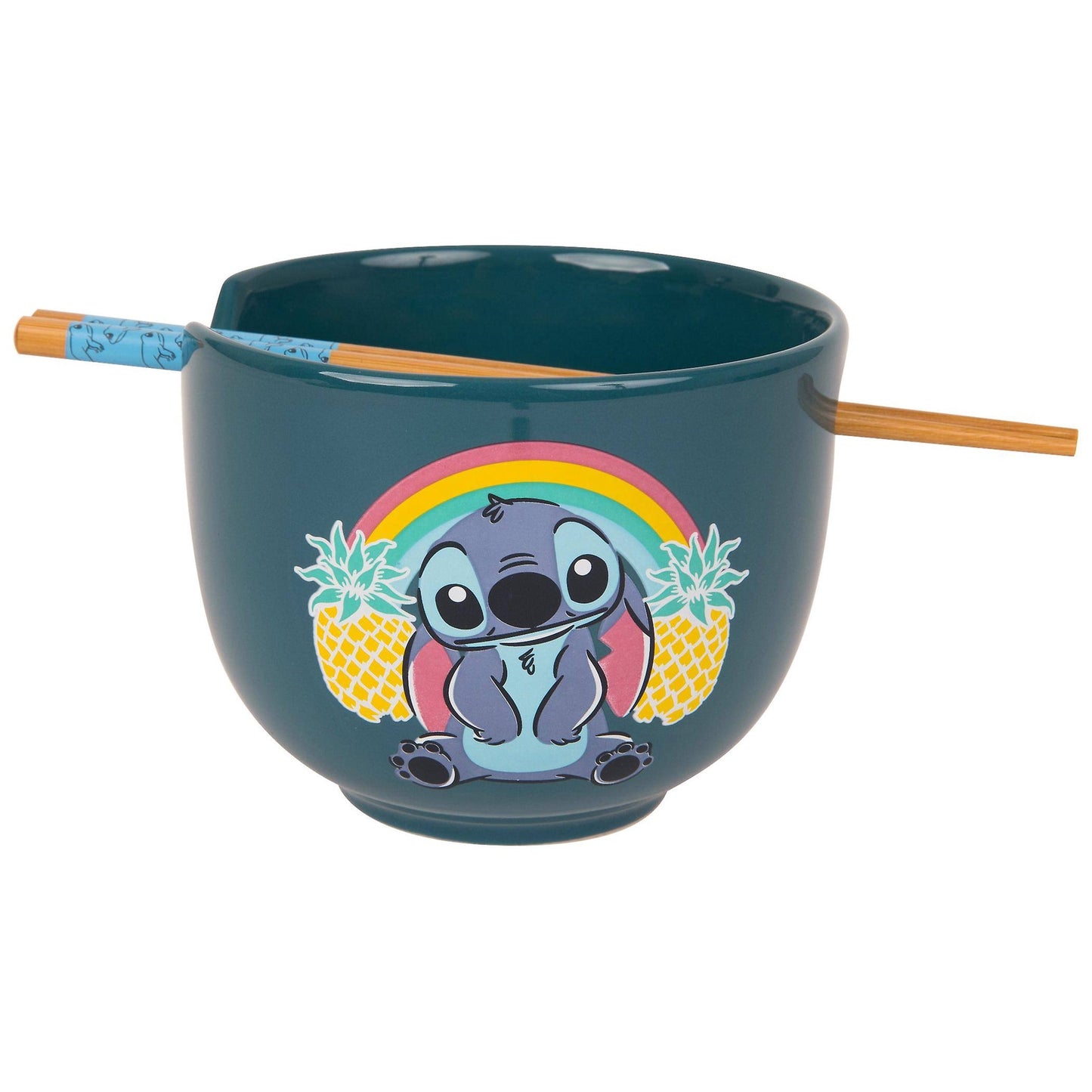 Lilo & Stitch Ramen Bowl & Chopsticks - Pineapple Rainbow