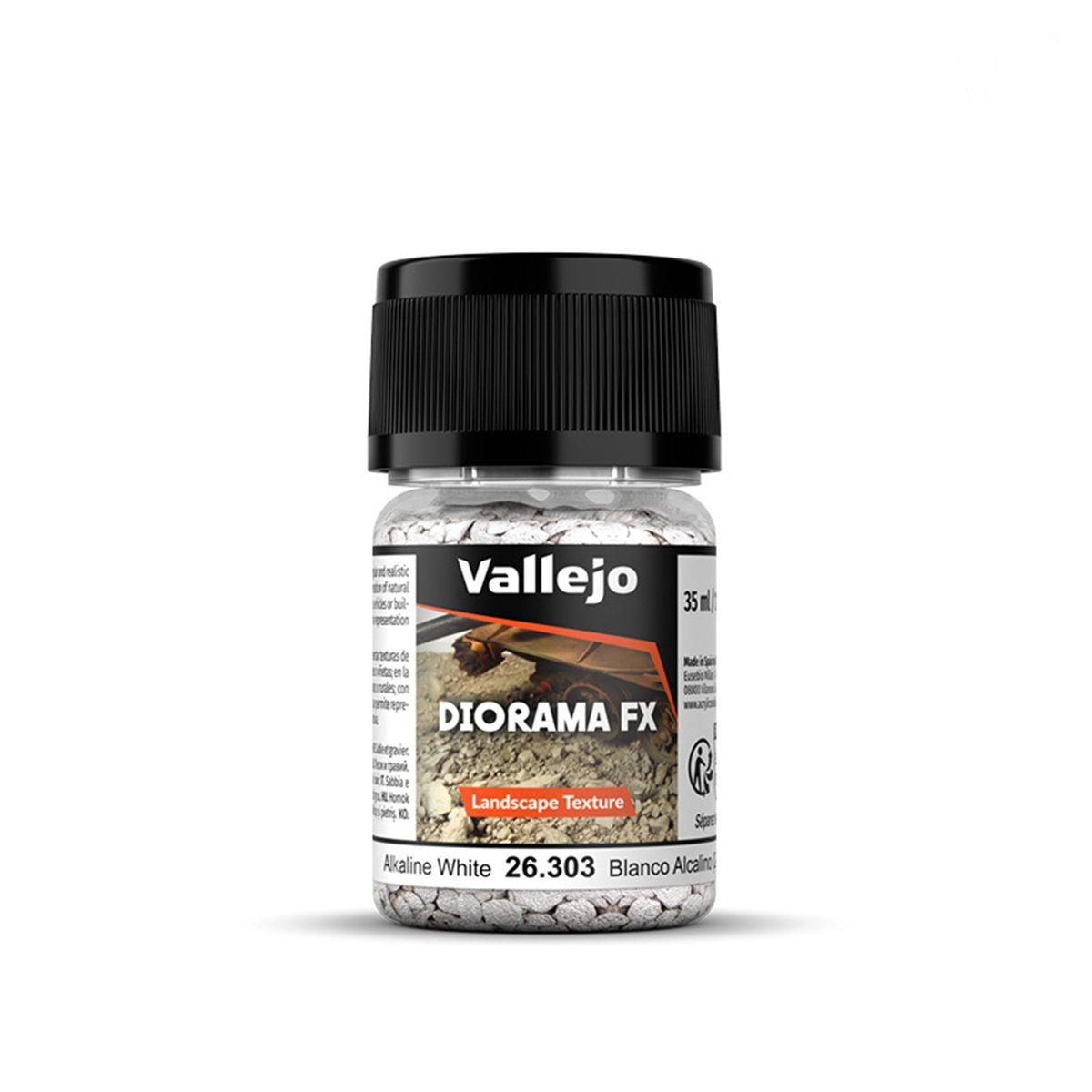 Vallejo Diorama FX Landscape Textures Alkaline White 2-5mm Grain (60g)