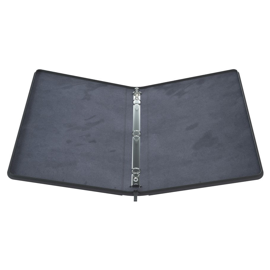 Zip-Up Ring Binder - Black Slim