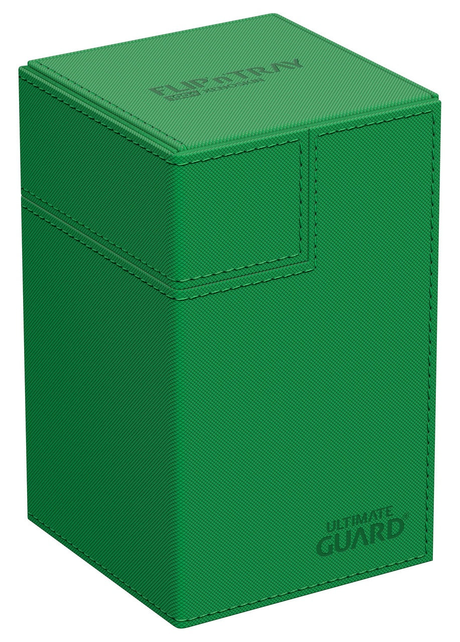 Ultimate Guard Flip N Tray Deck Case Monocolor Green 100+