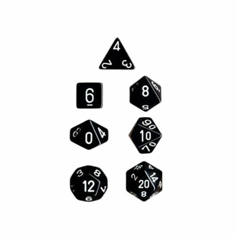 Chessex Opaque 7-Die Set Black / White