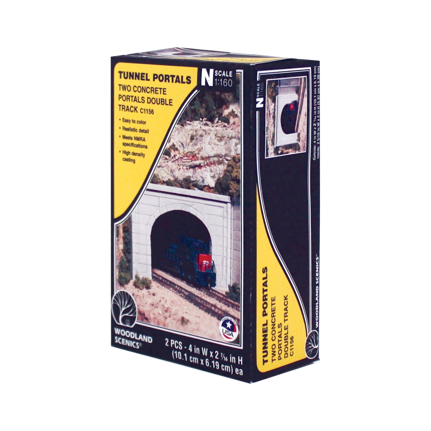 Woodland Scenics Tunnel Portal concrete - Double (N) (2/Pk) C1156