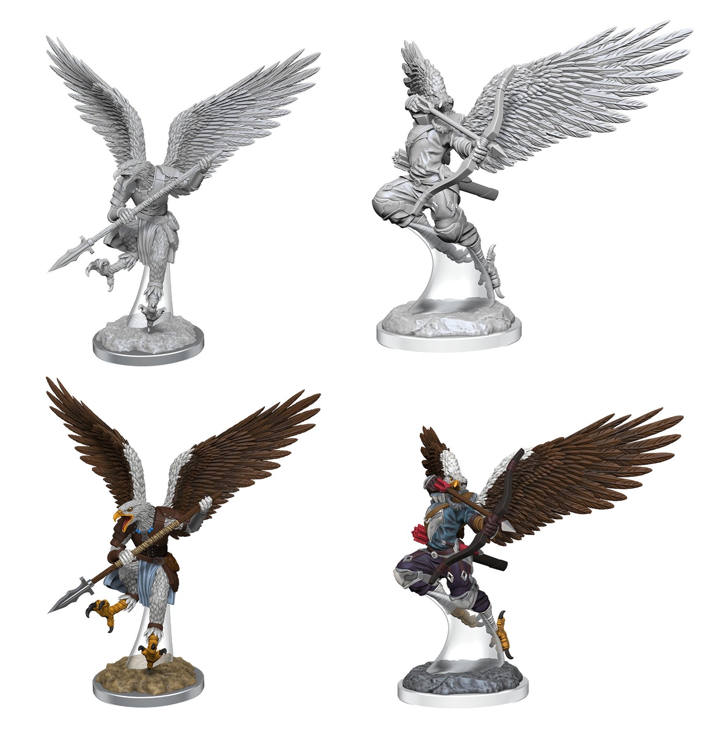 Figurines non peintes D&D Wv17 Combattants Aarakocra