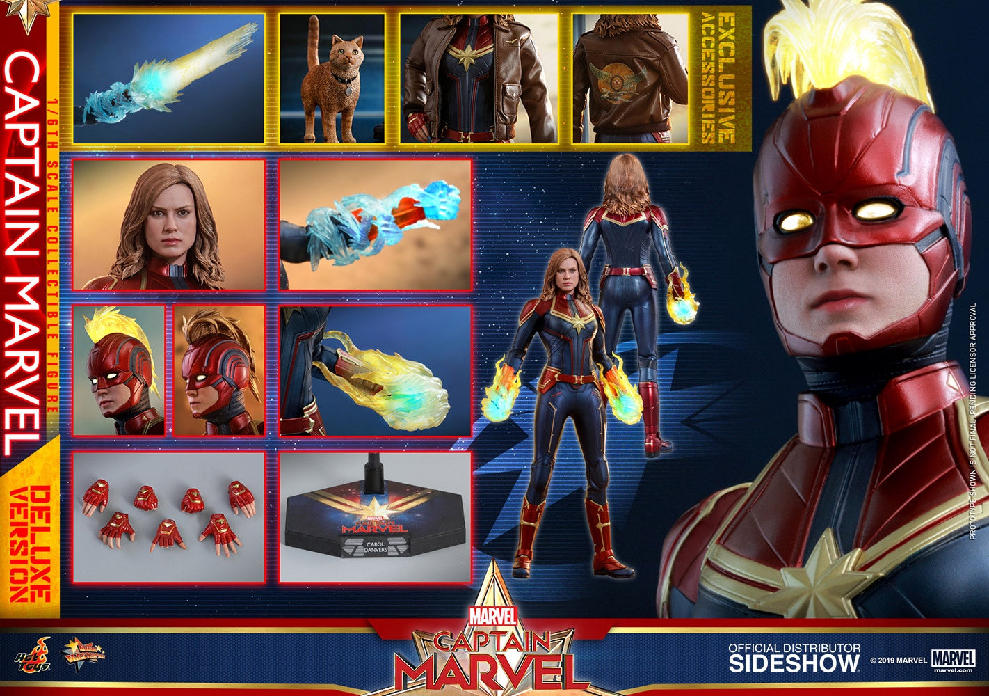 Captain Marvel (Deluxe Version) Sixth Scale Figure - Captain Marvel (Hot Toys)