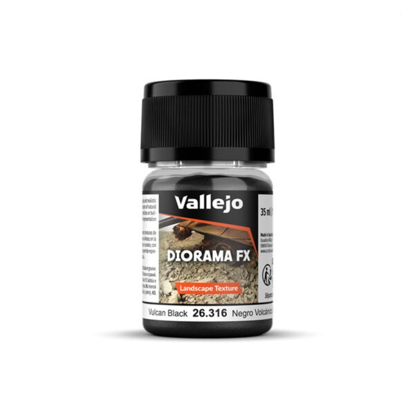 Vallejo Diorama FX Landscape Textures Vulcan Black 0.1-0.6mm Grain (60g)