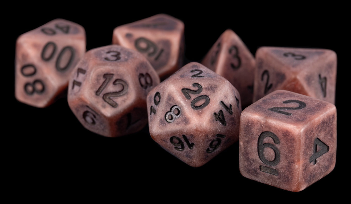 Resin 7 Dice Set Ancient Copper 16mm