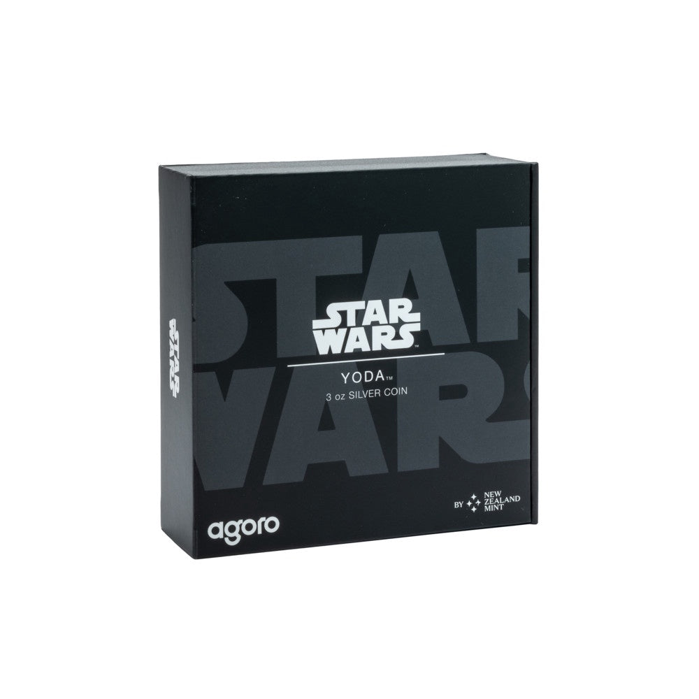 AGORO Star Wars - Pièce classique de 3 oz - Yoda en argent de 3 oz