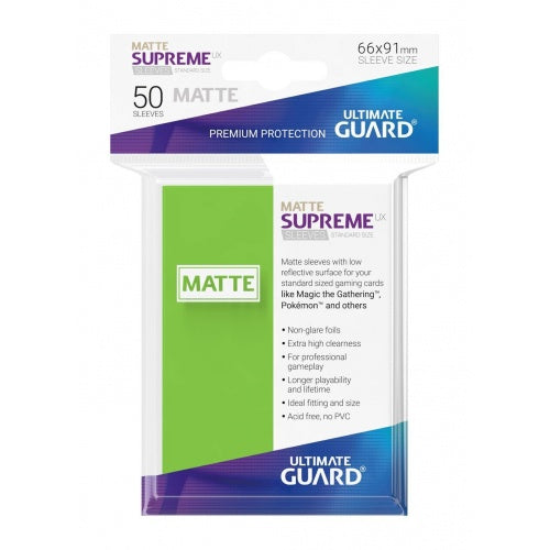 Ultimate Guard Sleeves Supreme Ux Matte Light Green 50Ct