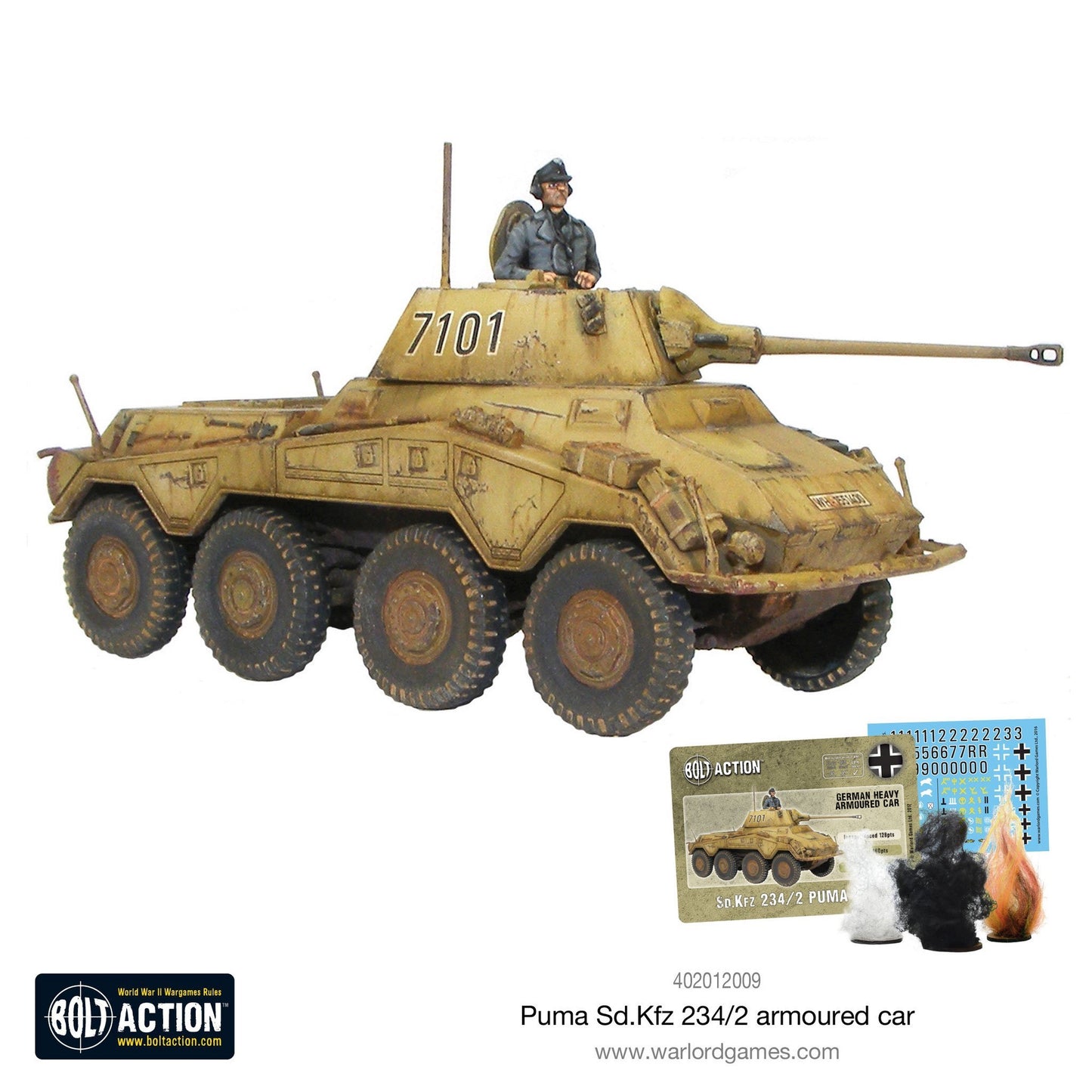Bolt Action Puma Sd.Kfz 234/2 Armoured Car