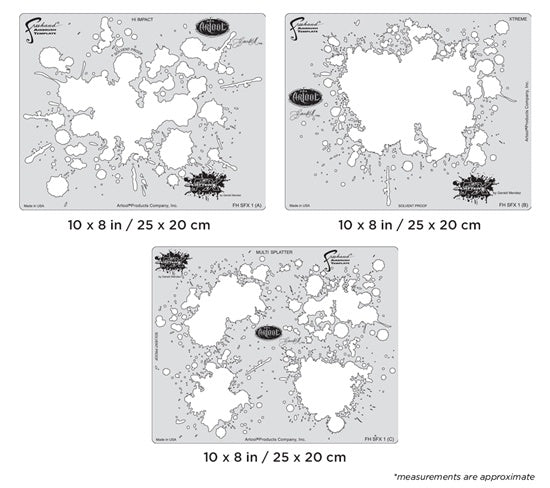IWATA - Artool Splatter FX Freehand Airbrush Template (FHSFX1)