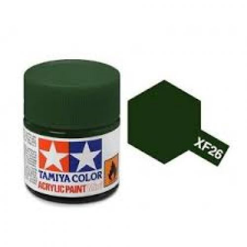 Tamiya Mini peinture acrylique verte foncée plate (XF-26)