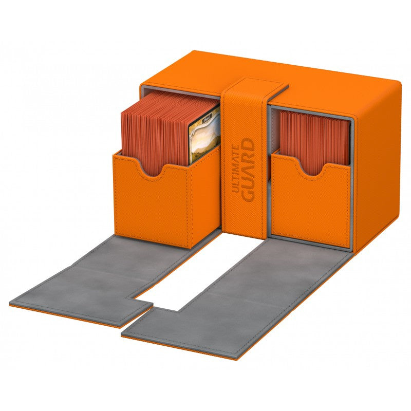 Ultimate Guard Twin Flip N Tray Deck Case Xenoskin Orange 160+