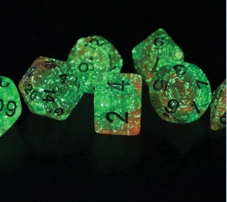 Sirius Dice Glow-in-the-dark Lotus Glowworm 7- Die Set