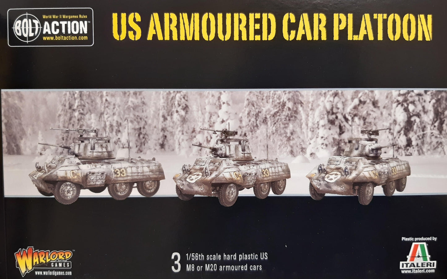 Bolt Action US Armoured Car Squadron (3 M8/M20 Greyhound Scout Cars)