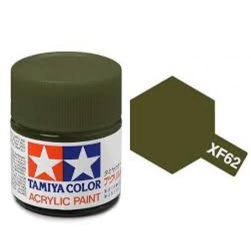 Tamiya Olive Drab Acrylic Flat Mini (XF-62)