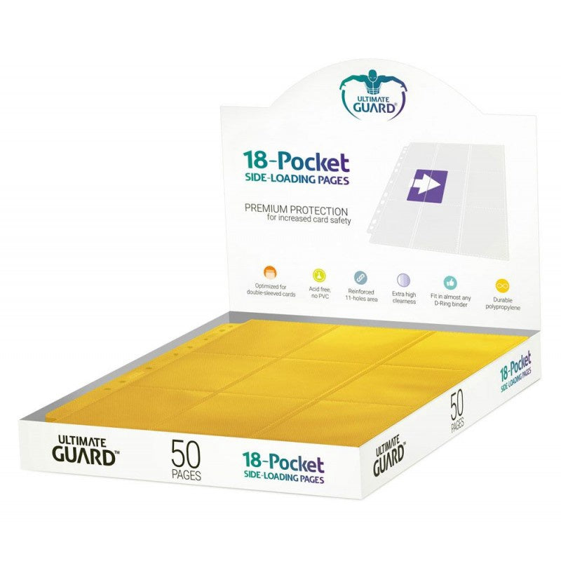 Ultimate Guard Supreme Pages à chargement latéral, 18 sachets, jaune, 50 comprimés