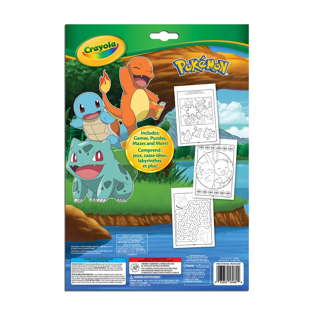 Crayola - Bloc de papier à colorier et d'activités Pokémon