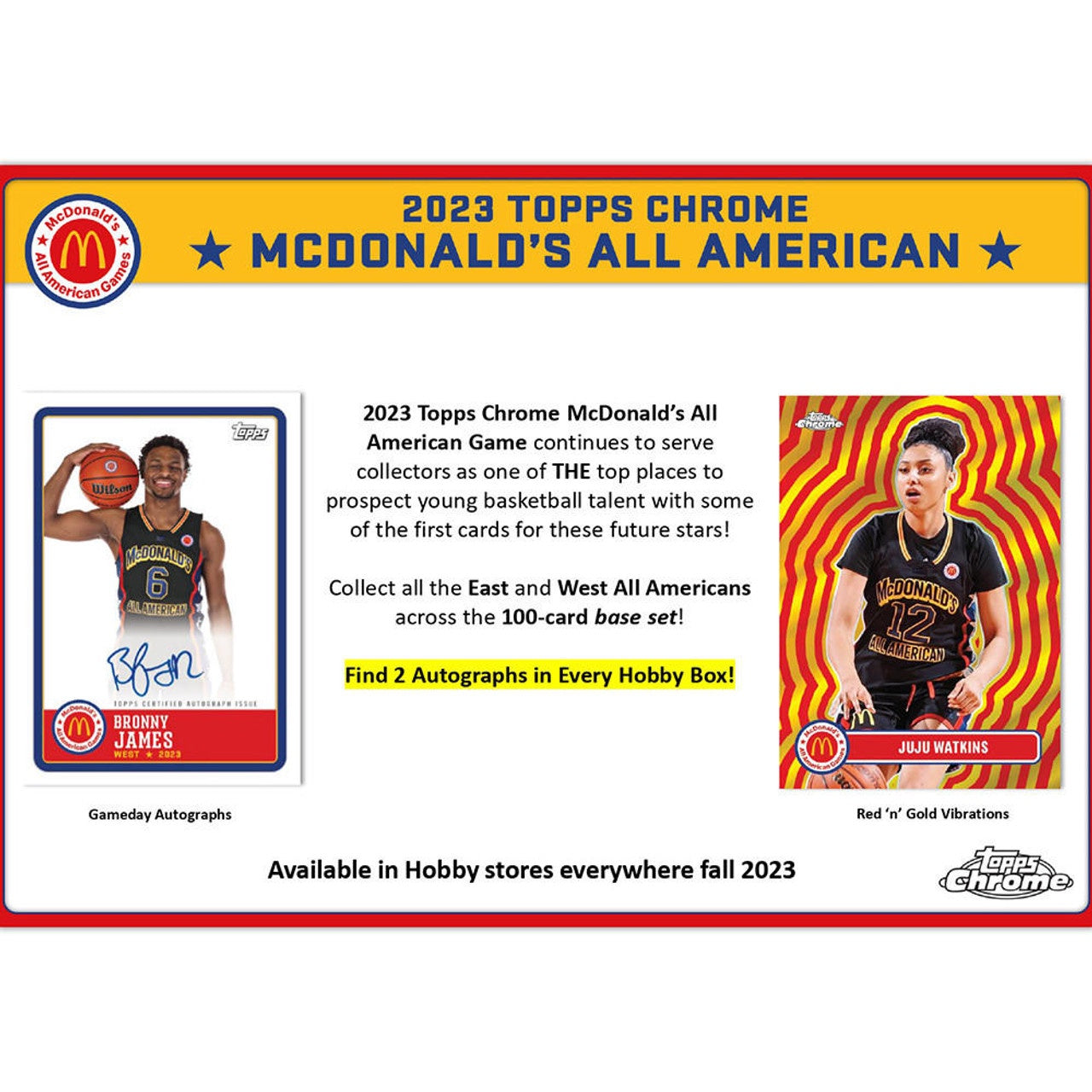 Topps Chrome McDonald's All American Games Bastketball 2023