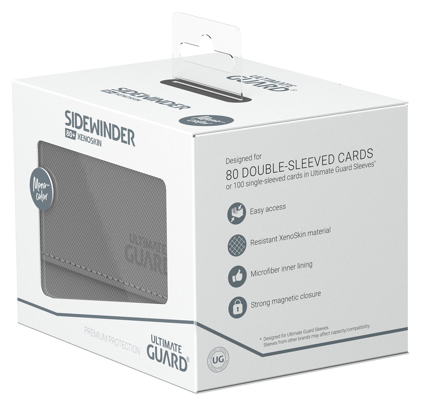 Ultimate Guard Deck Case Sidewinder 80+ Monocolor Grey