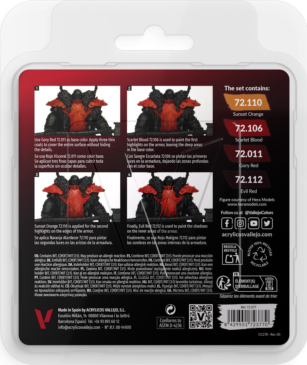 Vallejo Game Color Set Red