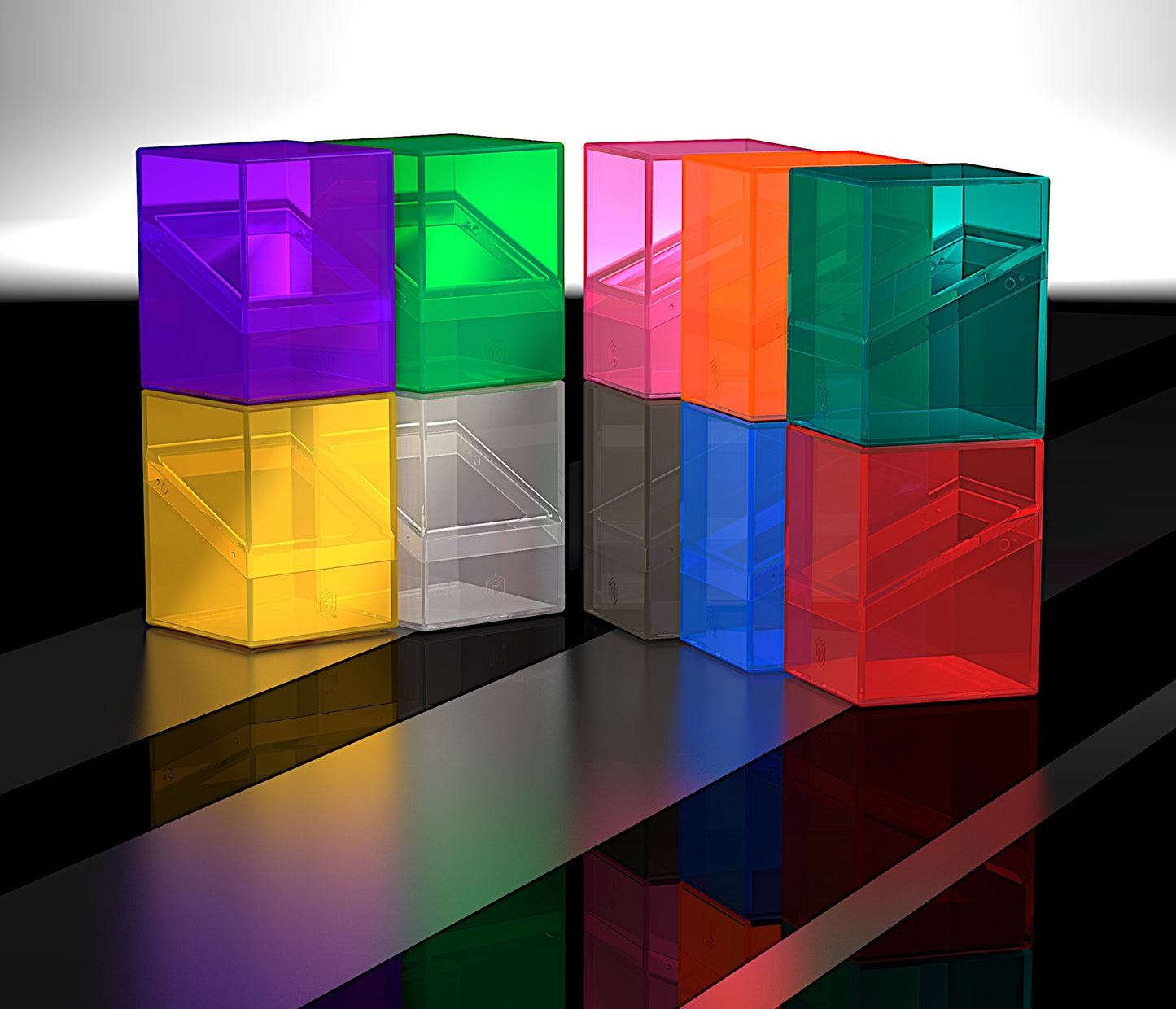 Étui de rangement Ultimate Guard Deck Case Boulder 100+ Transparent Rubis