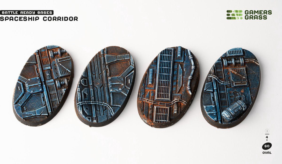 Spaceship Corridor Bases Oval 60mm (x4)