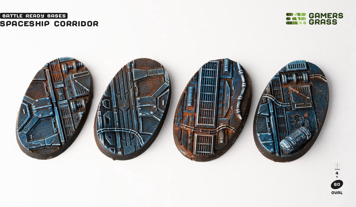 Spaceship Corridor Bases Oval 60mm (x4)