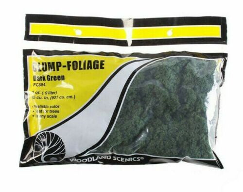 Woodland Scenics Clump Foliage - Darkgreen (55 Cu.In.) FC684