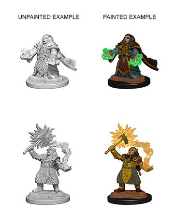 Figurines non peintes D&D Wv4 Naine Clerc