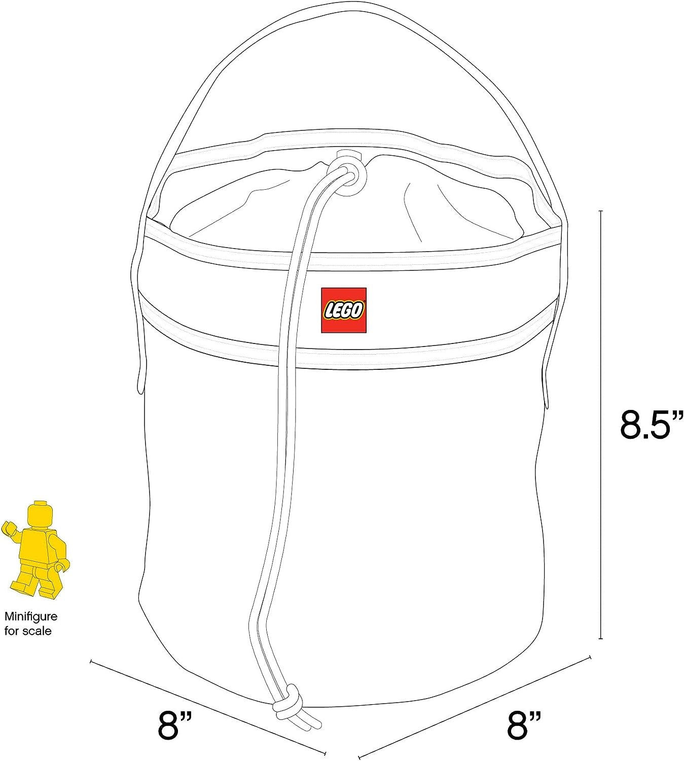 LEGO® Storage Cinch Bucket - Blue Knob