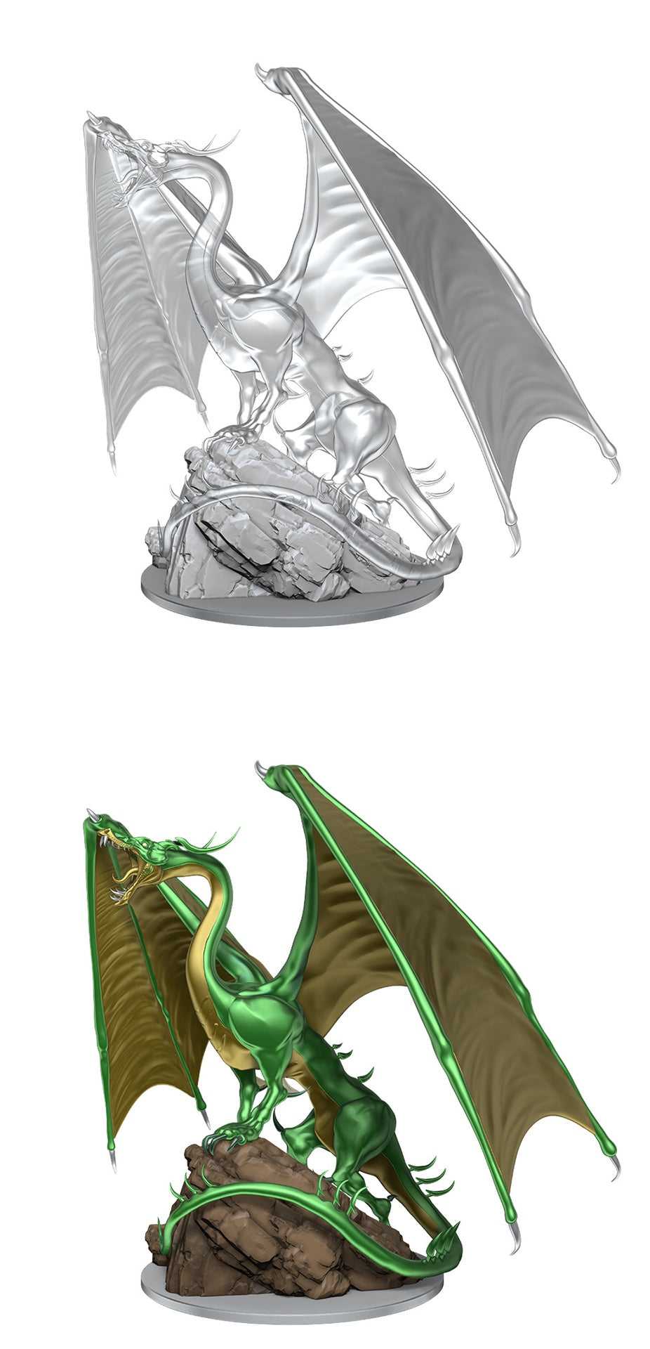 D&D Unpainted Minis Wv17 Young Emerald Dragon