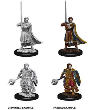 Figurines non peintes D&D Wv8 Clerc humain masculin