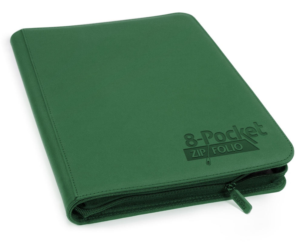 Pochette zippée Ultimate Guard Quadrow Xenoskin 16 poches verte